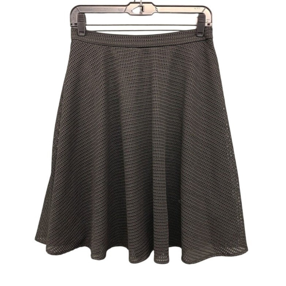 Susana Monaco Flared A-Line Skirt Womens 6 Black Textured Party Cocktail NWT